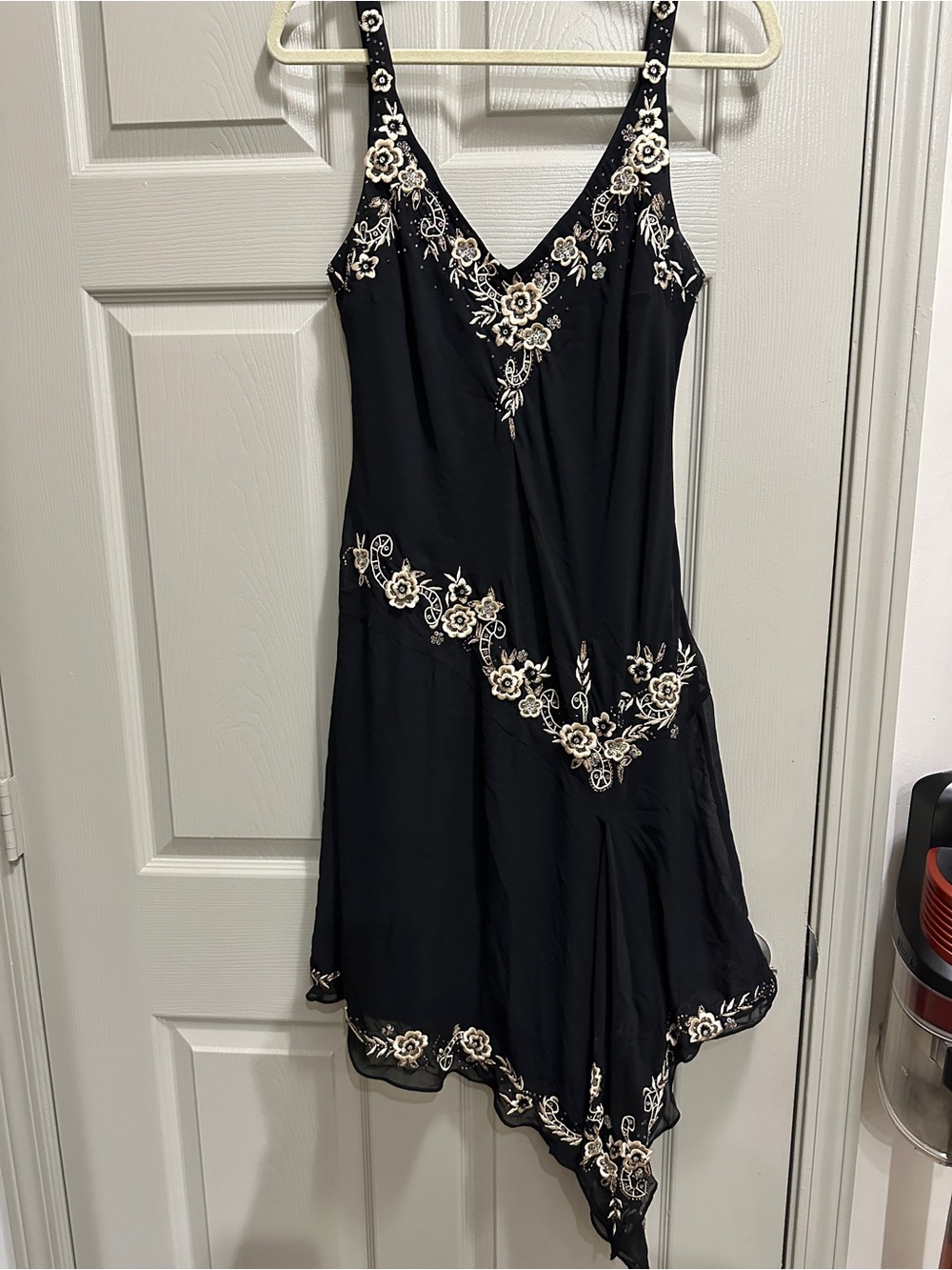 Vintage Beaded Black Fairy Y2K Dress